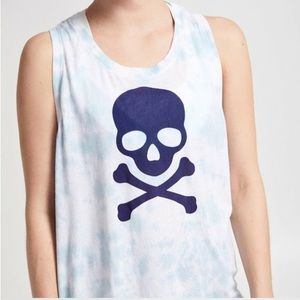 Soulcycle X Sundry Tie Dye Skull Tank Top